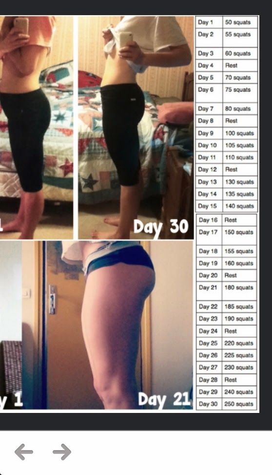 before and after squat challenge google